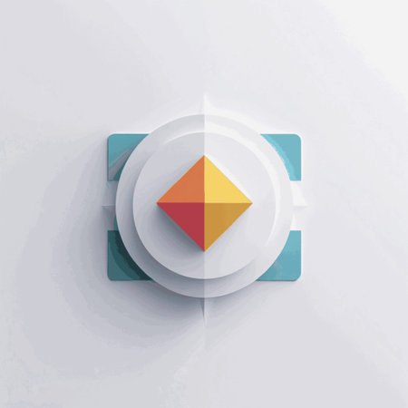 Colorful app icon on the white background. Eps 10 vector file.