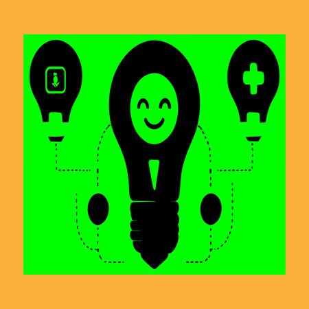 Creative idea concept. Lightbulb character. Vector illustration.