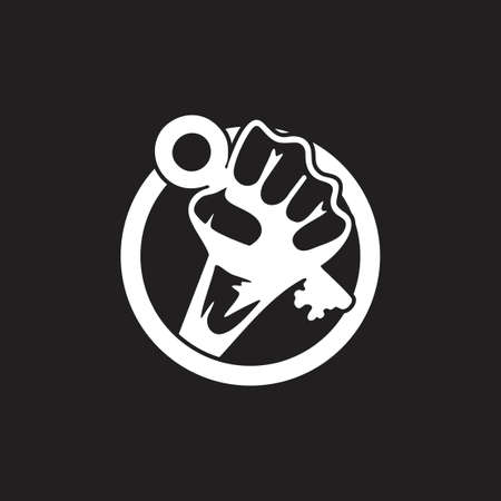 hand fist key to success symbol motion logo vectorのイラスト素材