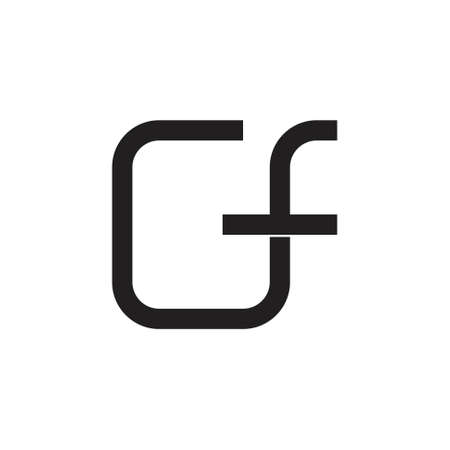 letters cf square geometric line logoのイラスト素材