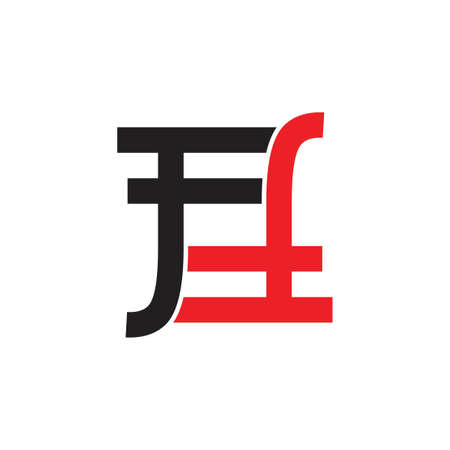 letter ff simple linked logo vectorのイラスト素材