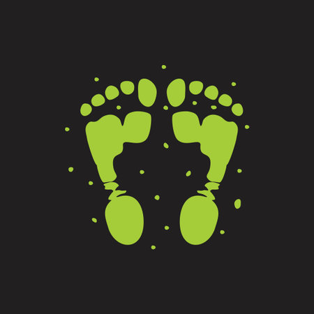 barefoot natural life massage symbol vectorのイラスト素材