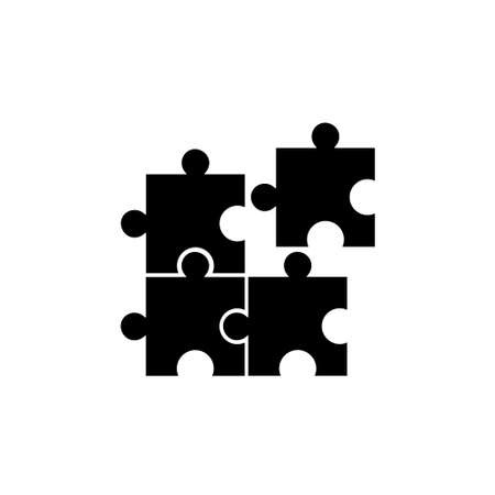 puzzle square movement geometric logo vectorのイラスト素材