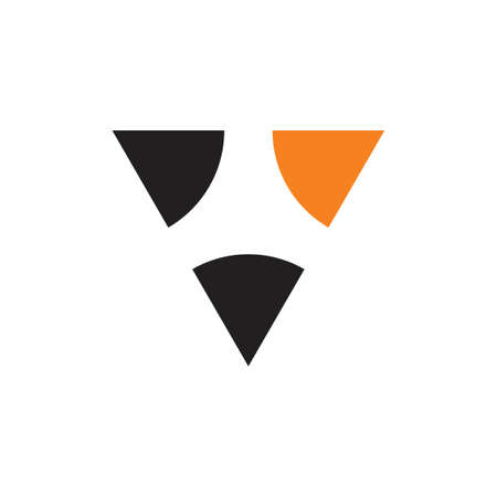 triangle simple pencil shape logo vectorのイラスト素材