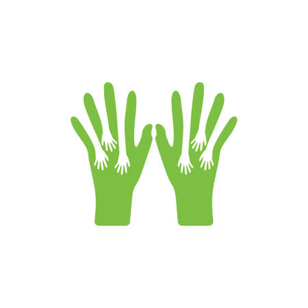 care hand charity negative space design decor vectorのイラスト素材
