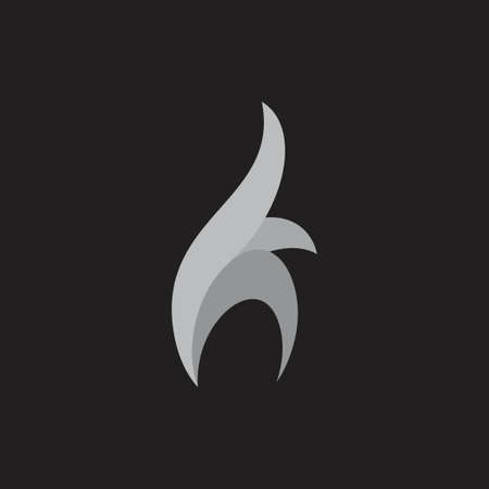 letter h simple curves gradient logo vectorのイラスト素材