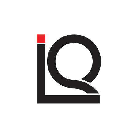 letters iq square geometric logo vectorのイラスト素材