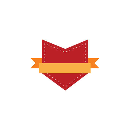 simple ribbon emblem decoration logo vectorのイラスト素材