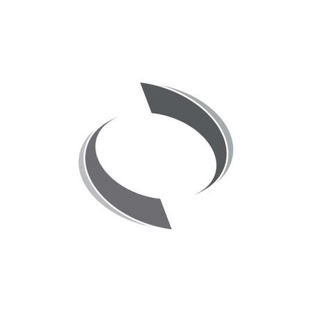 circle geometric movement curves logoのイラスト素材