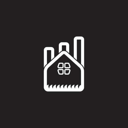 cute chart design factory symbol logoのイラスト素材