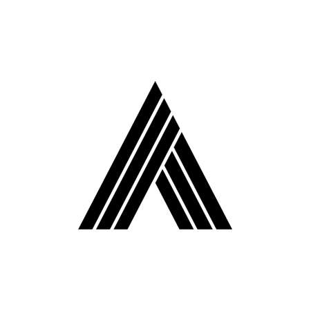 triangle stripes arrows design logo vectorのイラスト素材