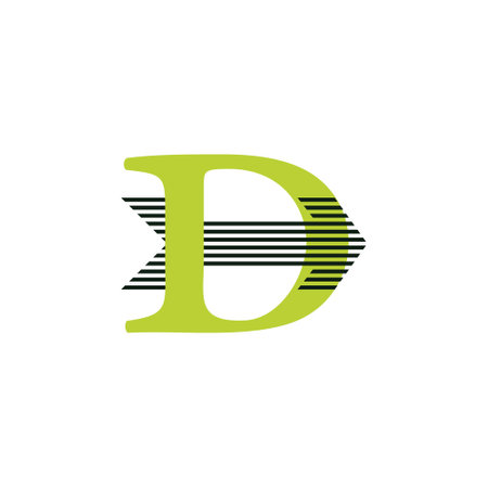 letter d fast arrow logo vectorのイラスト素材