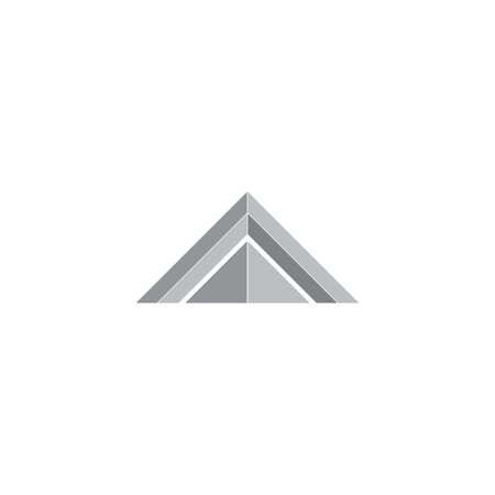 simple triangle 3d design logo vectorのイラスト素材