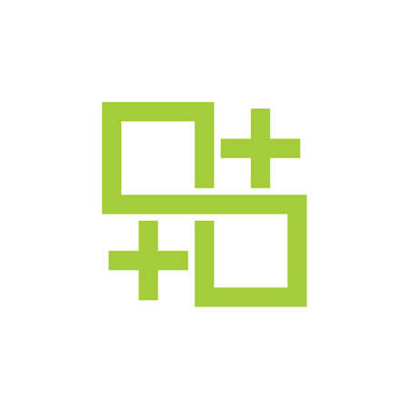 plus medical circle geometric infinity line logoのイラスト素材