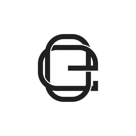 letters eo linked monogram logo vectorのイラスト素材