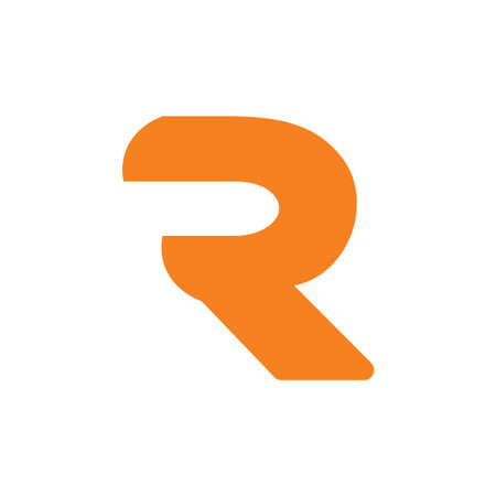 simple letter r simple geometric curves logo