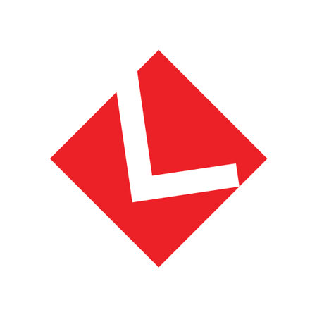 abstract letter kl simple square geometric logoのイラスト素材