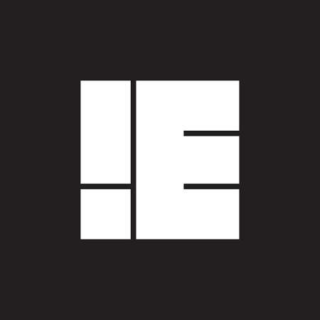 letters ie simple square geometric logoのイラスト素材