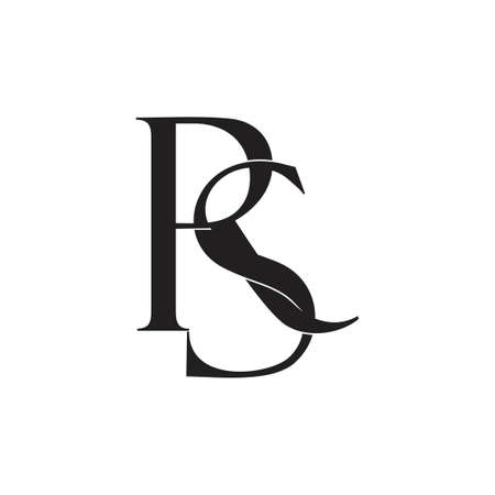 letters rs simple linked logo vectorのイラスト素材