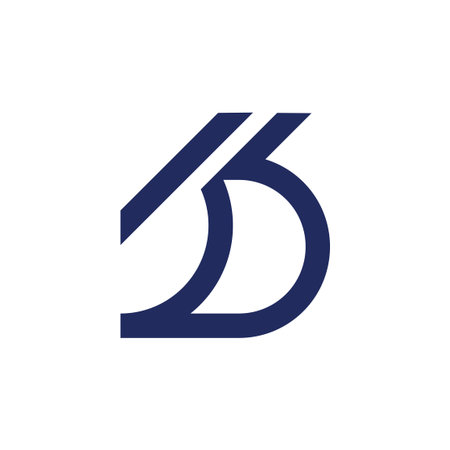 letters b simple geometric line logo
