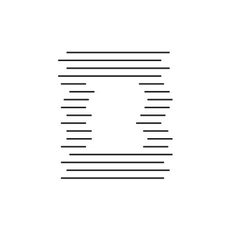 stripes abstract letter b square line art logoのイラスト素材