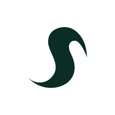 abstract letter s simple curves geometric logoのイラスト素材