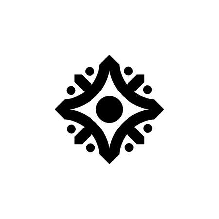 simple lines art geometric logo vectorのイラスト素材