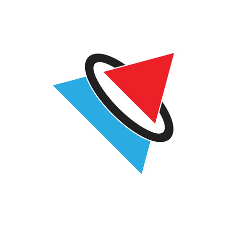 triangle 3d motion simple logo vector