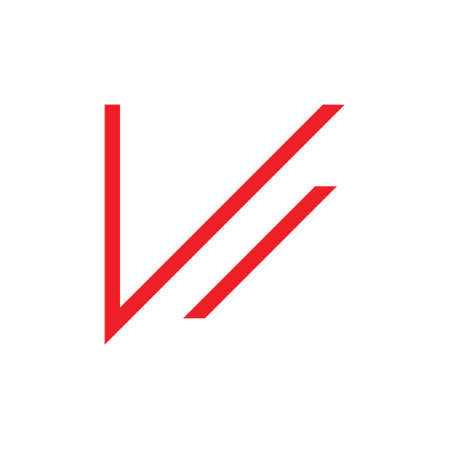 abstract simple letter v thin line geometric line logoのイラスト素材