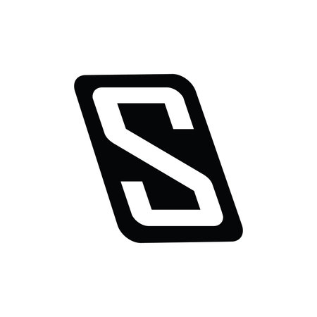 letter s simple geometric square logo vector