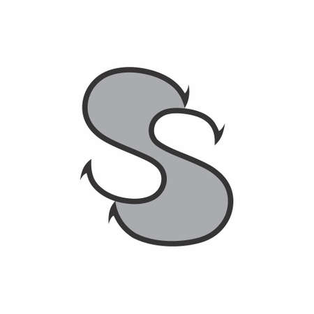 letter s abstract line arrows logo vectorのイラスト素材