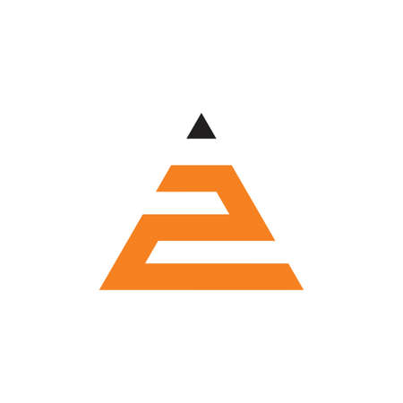 triangle pencil geometric line logo vectorのイラスト素材
