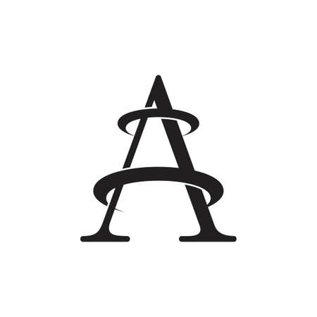 letter a rotate movement logo vectorのイラスト素材