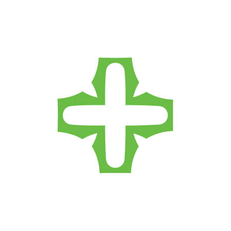 simple classic geometric plus medical logo vectorのイラスト素材