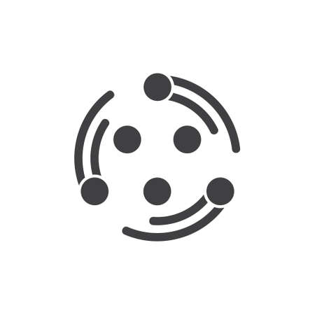 dots circle rotation group symbol logo vectorのイラスト素材
