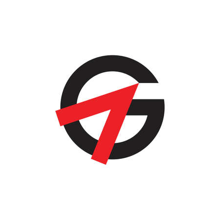 letter g arrow up simple geometric logo vectorのイラスト素材