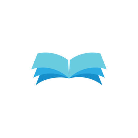 simple book 3d geometric paper logo vectorのイラスト素材