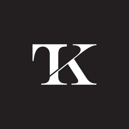 letter tk simple linked logo vectorのイラスト素材