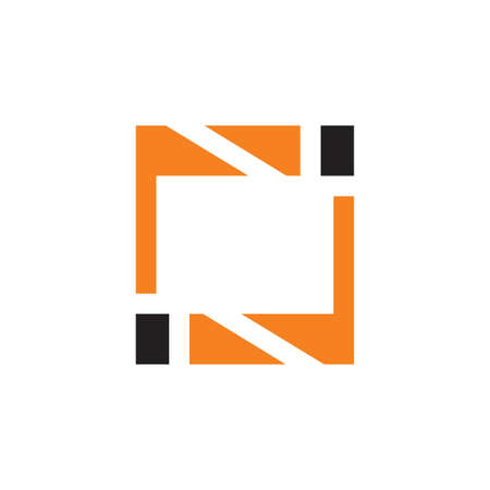 square frame simple geometric logo vectorのイラスト素材