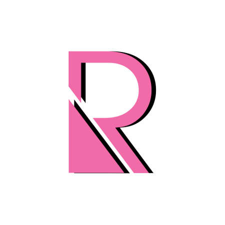 letter r simple geometric triangle logoのイラスト素材