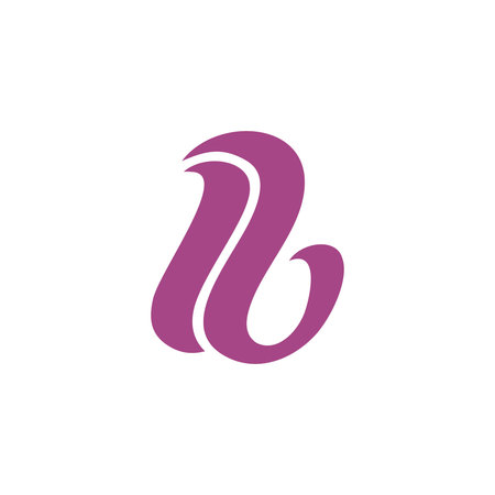 letters ib curves logo vectorのイラスト素材