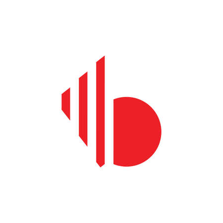 letter b stripes line geometric logo vectorのイラスト素材