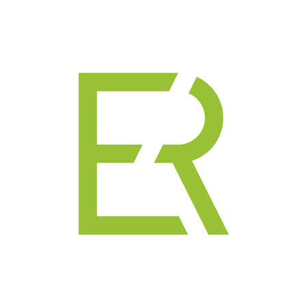 letter er simple geometric logo vectorのイラスト素材