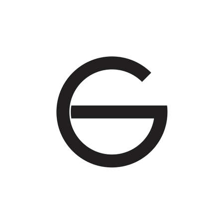 letter g circle geometric line simple logo vectorのイラスト素材