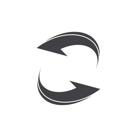 circle rotation arrows geometric logo vectorのイラスト素材
