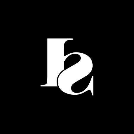 letters bs linked curves simple logo vectorのイラスト素材