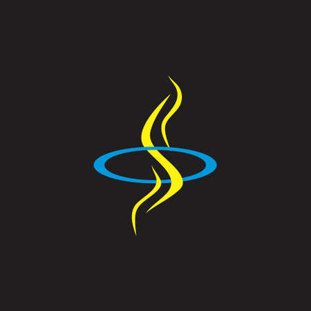 smoke curves design simple logo vectorのイラスト素材