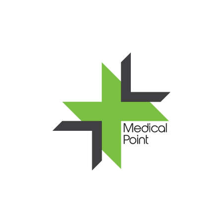plus medical geometric arrow symbol logo vectorのイラスト素材
