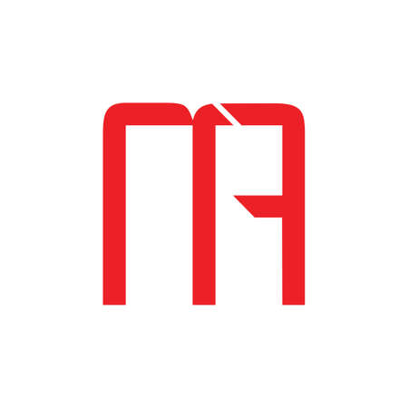 letter ma simple geometric logo vectorのイラスト素材