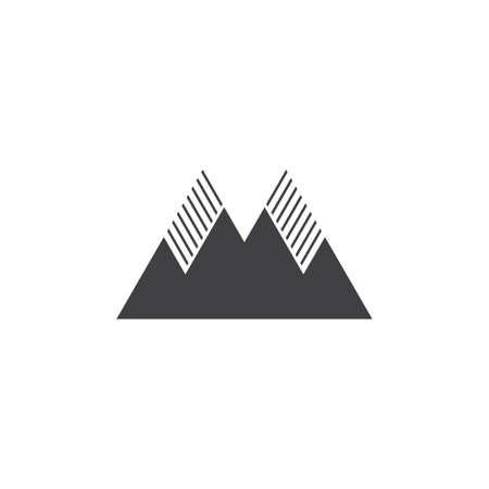mountain rain symbol silhouette outdoor logo vectorのイラスト素材